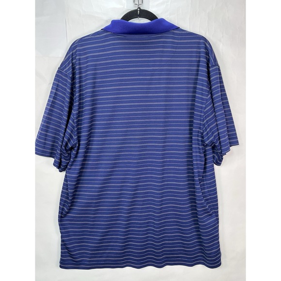 Grandslam Polo Shirt Size XL Blue Striped Logo Collar Buttons Men Golf Polo - Picture 7 of 8